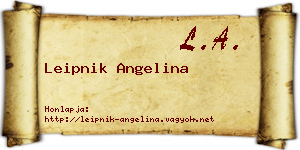 Leipnik Angelina névjegykártya